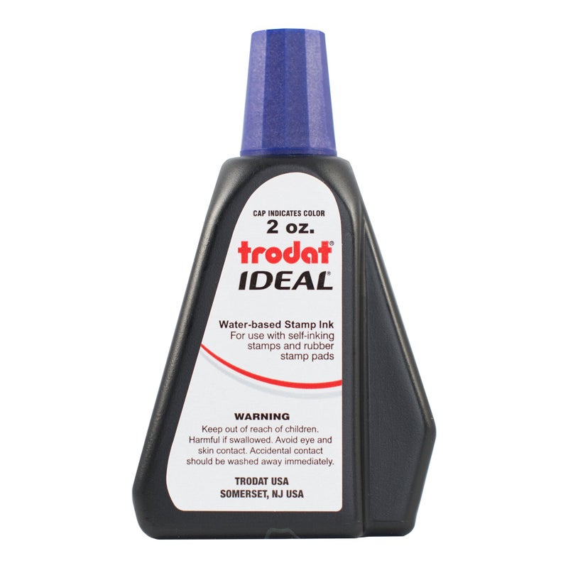 Trodat 53217 Ideal Premium Replacement Ink for Use with Most Self Inking and Rubber Stamp Pads, 2 oz., Violet